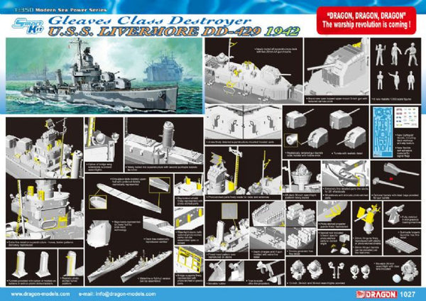 Dragon 1/350 U.S.S. Livermore DD-429 1942 | DRA1027