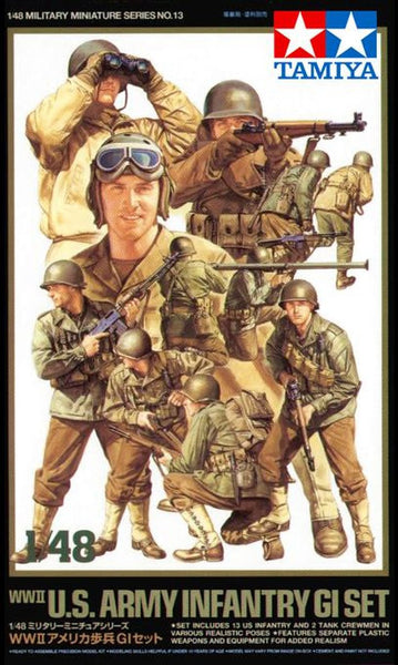 Tamiya 1/48 WWII US Army Infantry GI Set | TAM32513