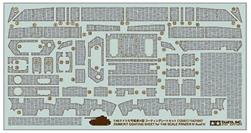 Tamiya 1/48 Zimmerit Coating for Panzer IV Ausf.H | 12661