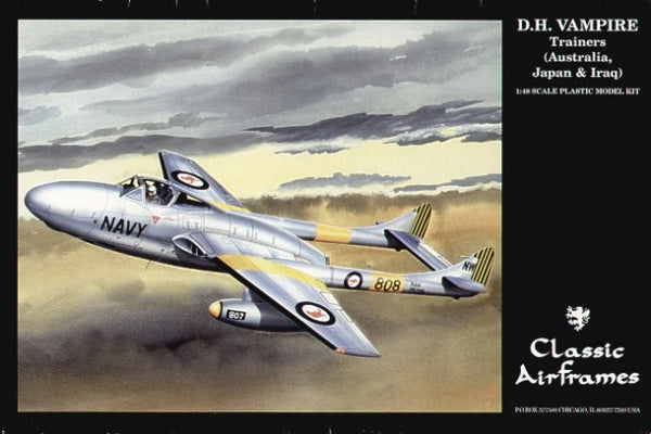 Classic Airframes 1/48 D.H. Vampire Trainers (Australia, Japan & Iraq) | AF0494