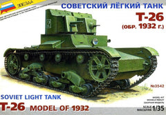 Zvezda 1/35 Soviet Light Tank T-26 Model of 1932 | 3542