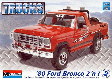 Monogram 1/24 1980 Ford Bronco 2n1 | MONO85-7214