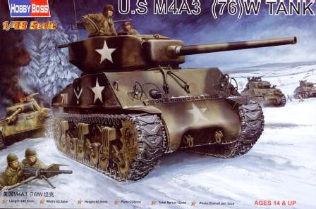 Hobbyboss 1/48 U.S. M4A3 (76)W Tank | 84805