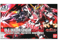HGUC Gundam Unicorn RX-0 Unicorn Gundam (Destroy Mode) Full Psycho-Frame Prototype Mobile Suit Bandai | No. 0161011 | 1:144