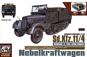 AFV Club 1/35 SdKfz 11/4 German 3-Ton Semi-Track Nebelkraftwagen Vehicle  | AF35S36