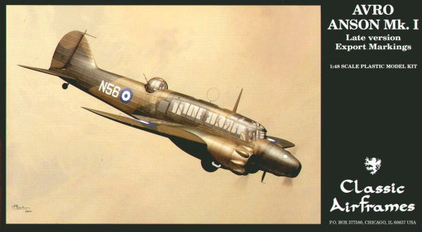 Classic Airframes 1/48 Avro Anson Mk. I Late Version Export | AF4119