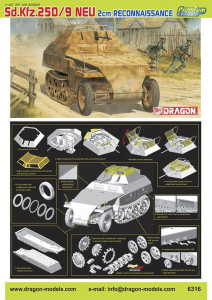 Dragon 1/35 Sd.Kfz.250/9 NEU 2cm Reconnaissance | 6316