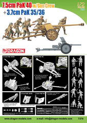 Dragon 1/72 7.5cm PaK 40 w/Gun Crew + 3.7cm PaK 35/36 | 7374