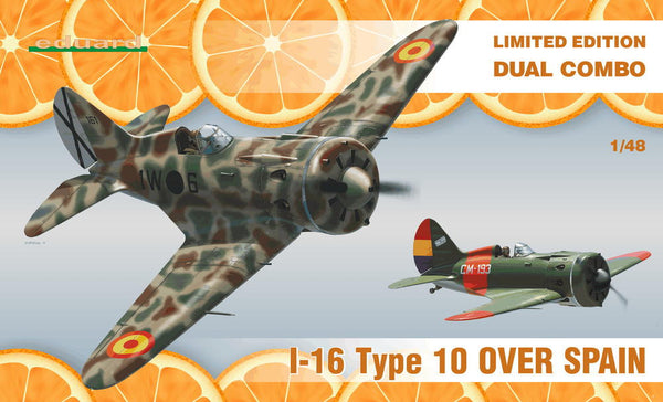 Eduard 1/48 I-16 Type 10 over Spain DUAL COMBO | 1160
