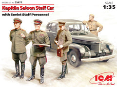 ICM 1/35 Kapitän Saloon Staff Car with Soviet Staff Personnel | 35477