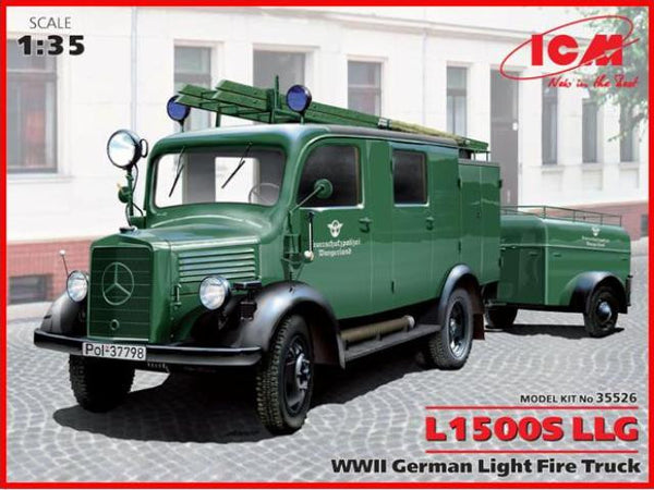 ICM 1/35 German Light Fire Truck L1500S LLG WWII | 35526