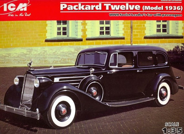 ICM 1/35 Packard Twelve (Model 1936) WWII Soviet Leader's Car with Passengers (4 Figures) | 35535