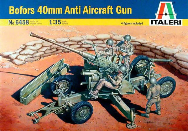 Italeri 1/35 Bofors 40mm Anit Aircraft Gun 4 figures included  | 6458