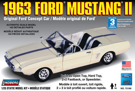 Lindberg 1/25 1963 Ford Mustang II Concept | LIN72169