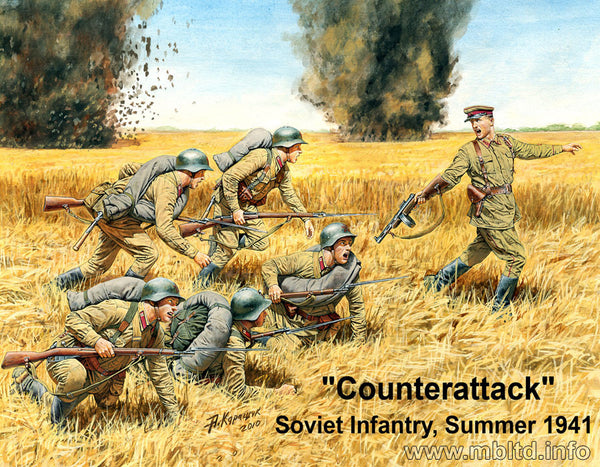 Master Box 1/35 Counterattack, Soviet Infantry, Summer 1941 | MB3563