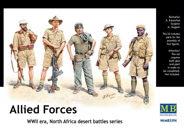 Master Box 1/35 Allied Forces, North Africa, desert battles series, WWII | MB3594