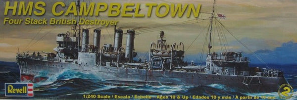 Revell 1/240 HMS Campbeltown Four Stack British Destroyer | REV85-3016