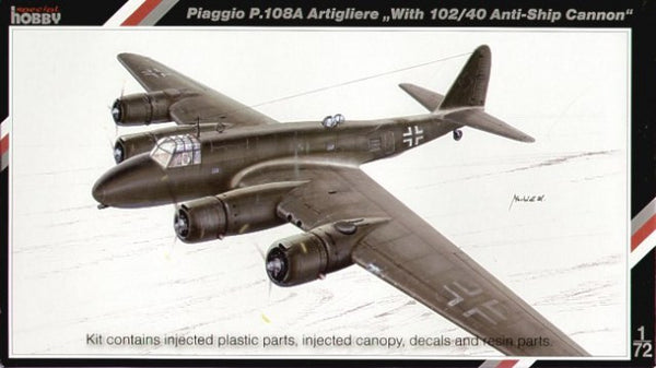 Special Hobby 1/72 Piaggio P.108A Artigliere with 102/40 Anti-ship Cannon | SH72065