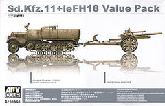 AFV Club 1/35 SdKfz 11 Halftrack & leFH 18 105mm Howitzer   | AF35S48