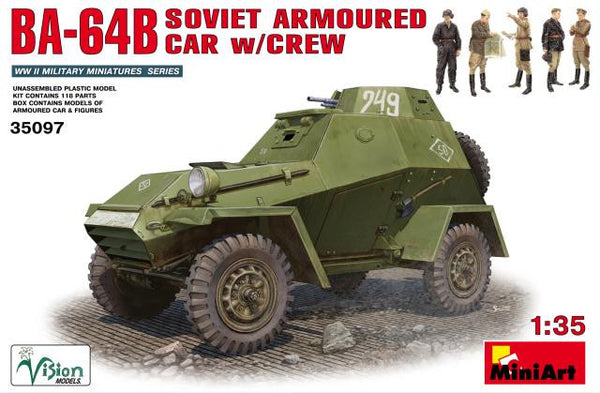 MiniArt 1/35 BA-64B Soviet Armoured Car w/Сrew | MA35097