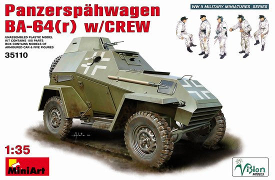 MiniArt 1/35 German Panzerspahwagen BA-64(r) with Crew | MA35110