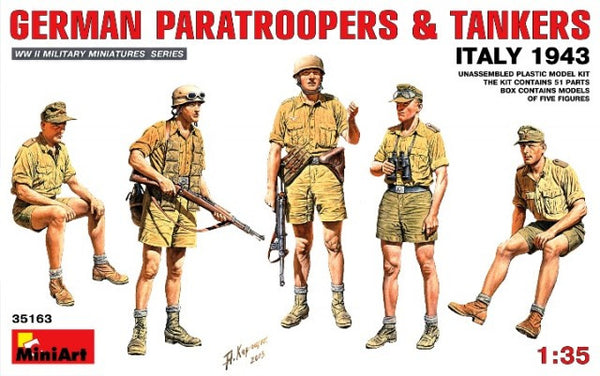 MiniArt 1/35 German Paratroopers & Tankers Italy 1943 | MA35163