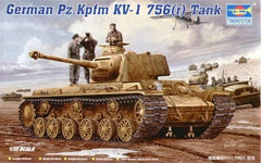 Trumpeter 1/35 German Pz.Kpfm KV-1 756 (r) Tank | TRUM00366
